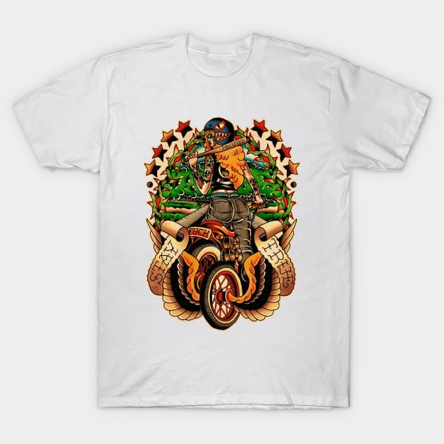 Biker T-Shirt by Don Chuck Carvalho